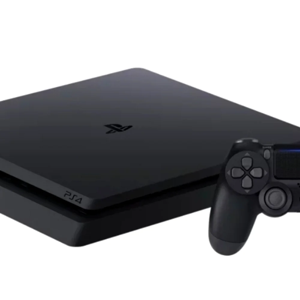 Play Station 4 with two controllers.